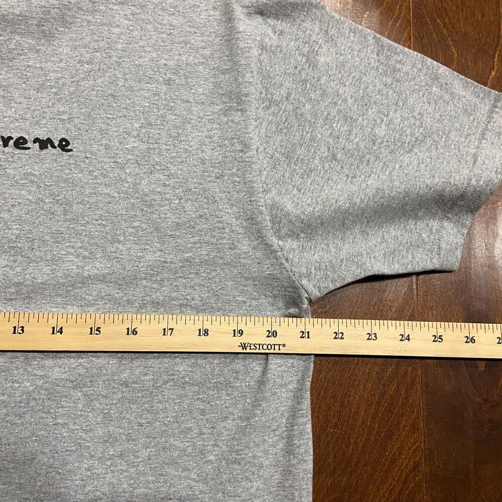 Supreme x Araki Rose Cotton Blend Short Sleeve Collab T-Shirt Grey Mens Large - Picture 9 of 10